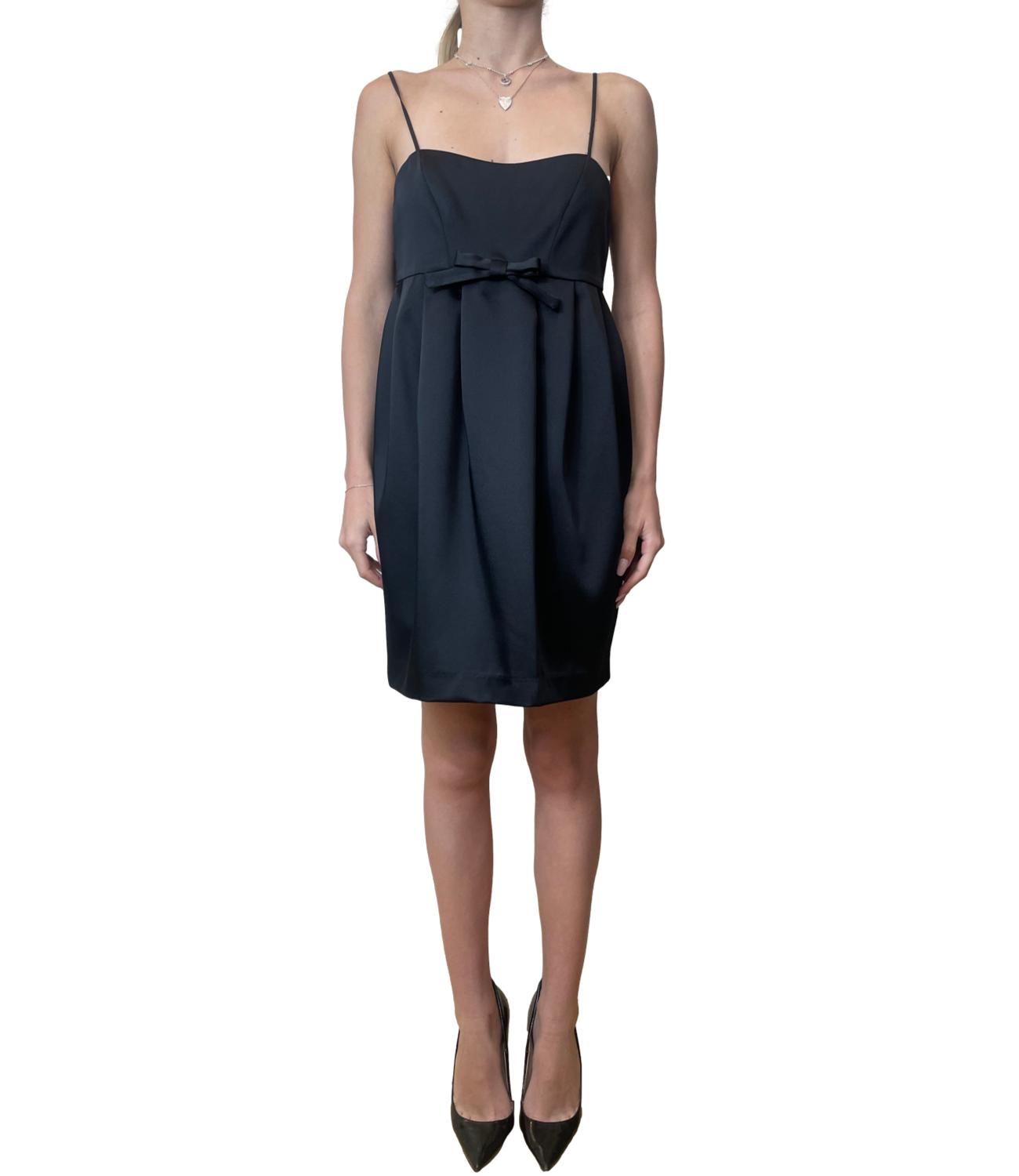 Vicolo Abito Fiocco Nero Donna