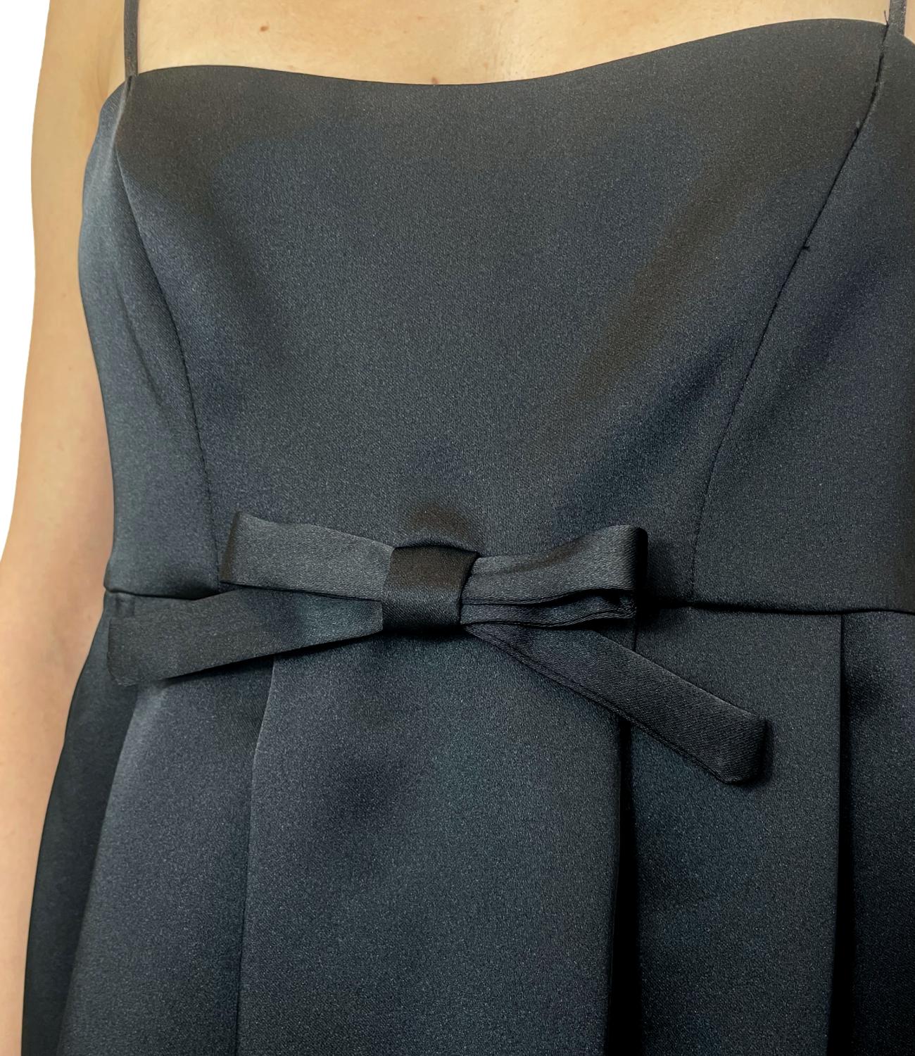 Vicolo Abito Fiocco Nero Donna