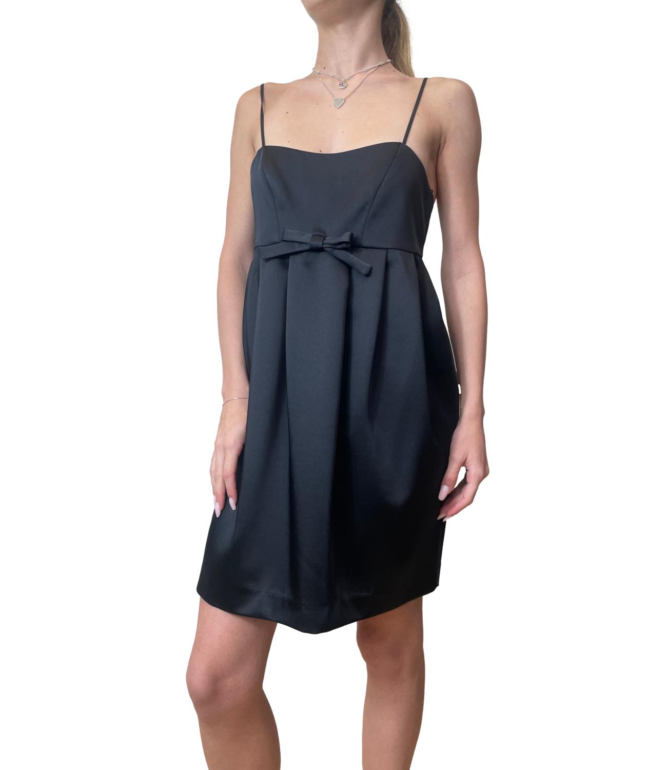 Vicolo Abito Fiocco Nero Donna