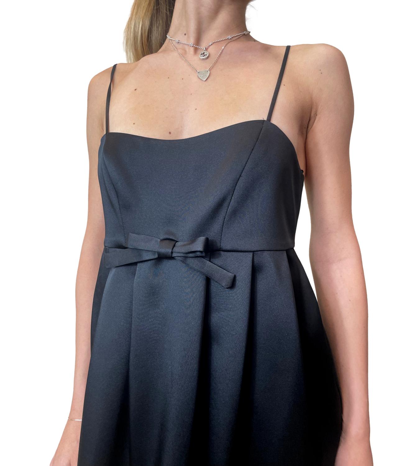 Vicolo Abito Fiocco Nero Donna