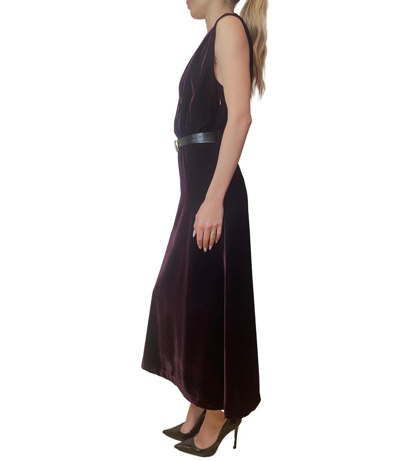 Vicolo Abito Velluto Bordeaux Donna