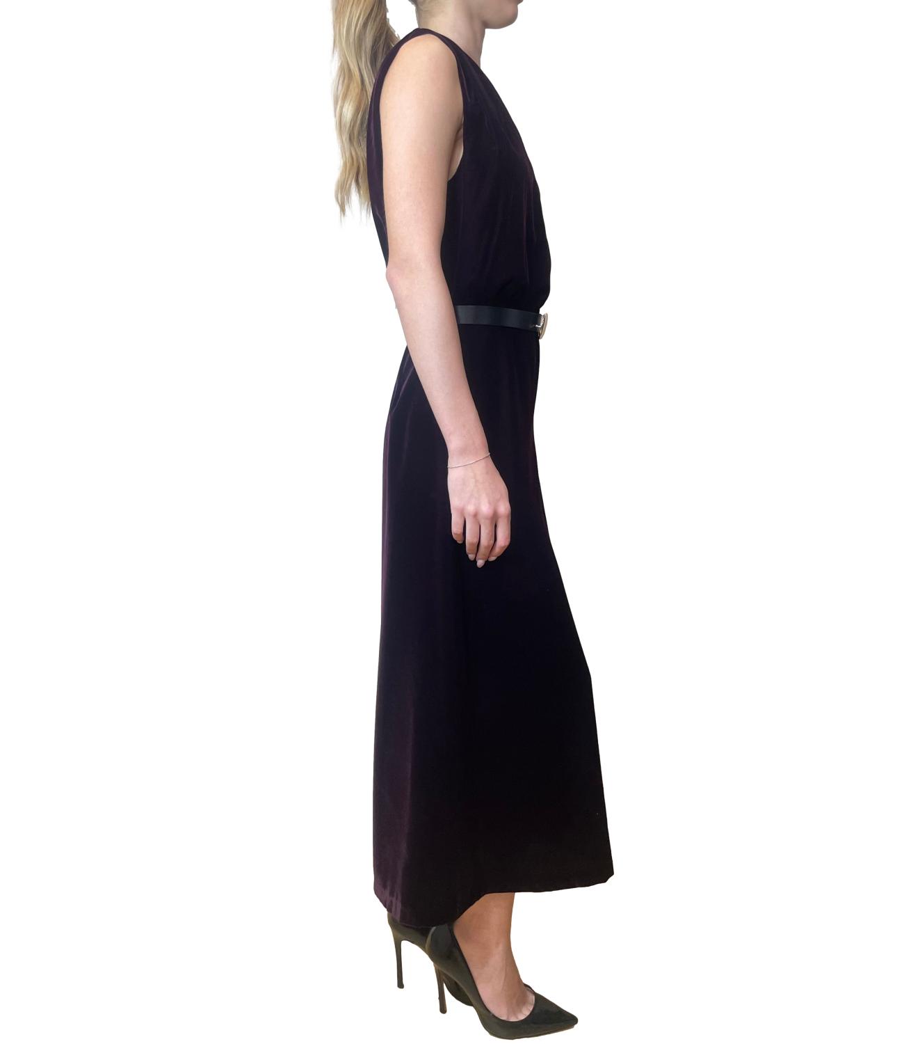 Vicolo Abito Velluto Bordeaux Donna