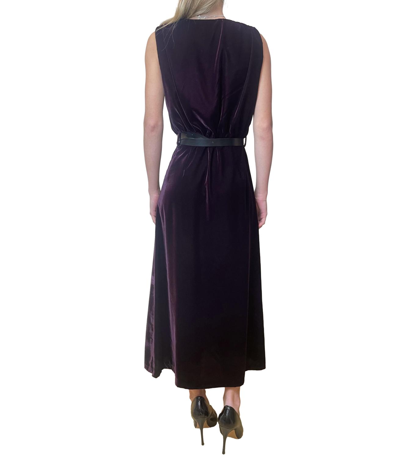 Vicolo Abito Velluto Bordeaux Donna