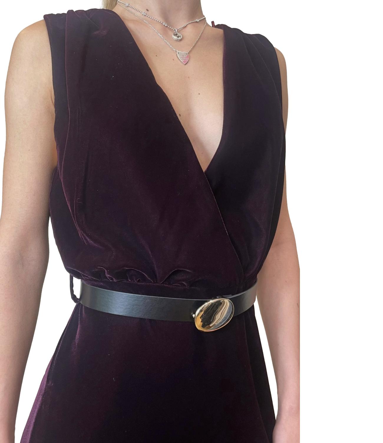 Vicolo Abito Velluto Bordeaux Donna
