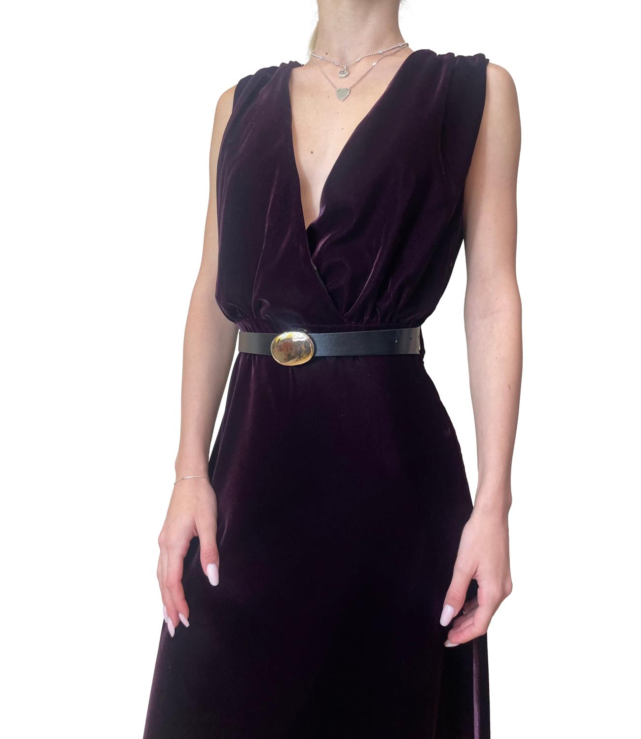 Vicolo Abito Velluto Bordeaux Donna