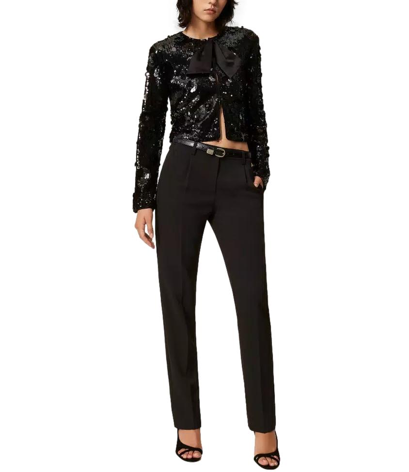 Actitude Twinset Pantalone da Donna - Nero - 262at2072