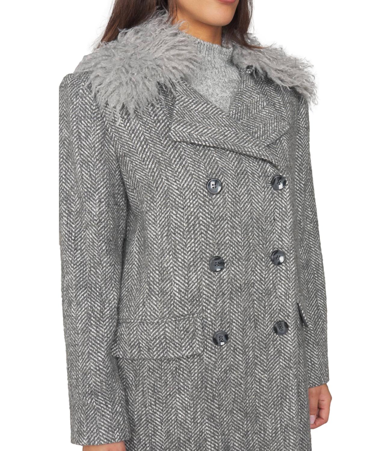 Actitude Twinset Cappotto da Donna - Grey Herringbone - 262at2191