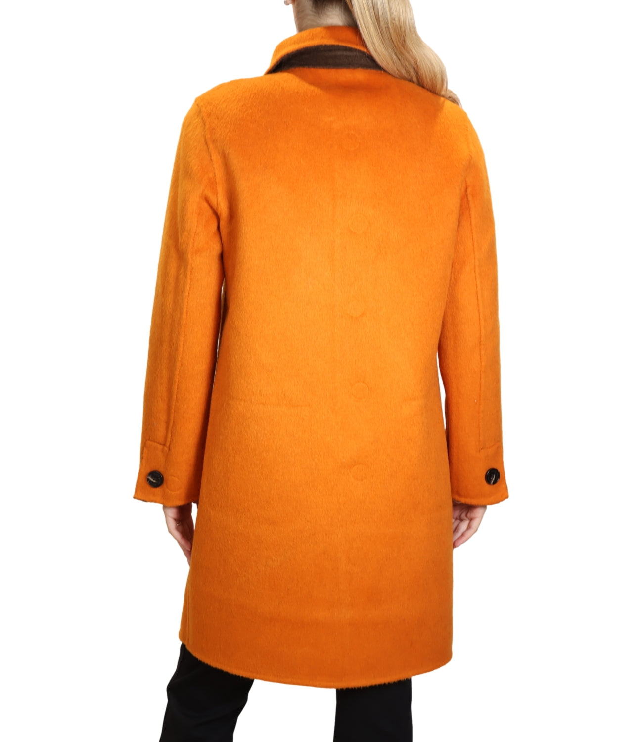 Alexs Bravo Cappotto da Donna - Orange/chocolate - A100
