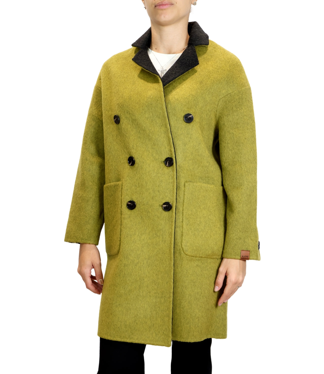 Alexs Bravo Cappotto da Donna - Green/grey - A400