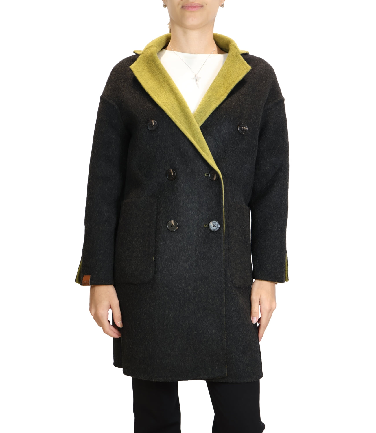 Alexs Bravo Cappotto da Donna - Green/grey - A400