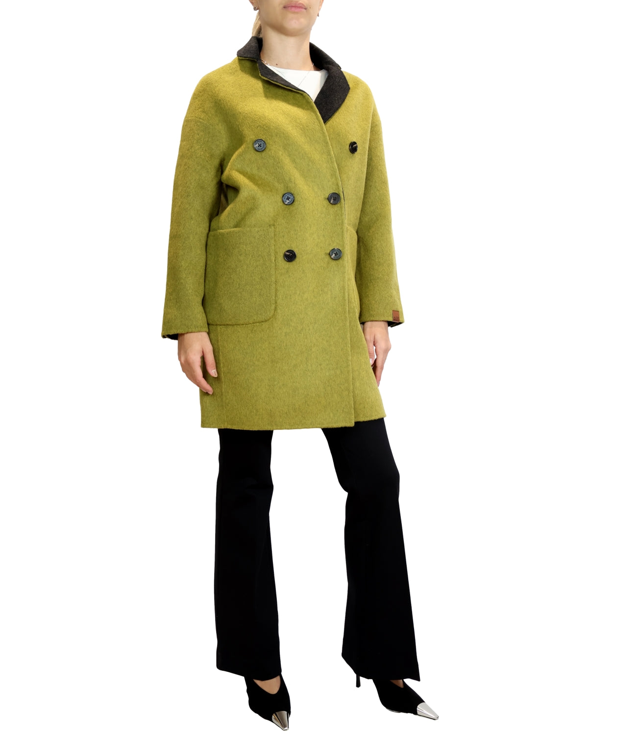 Alexs Bravo Cappotto da Donna - Green/grey - A400