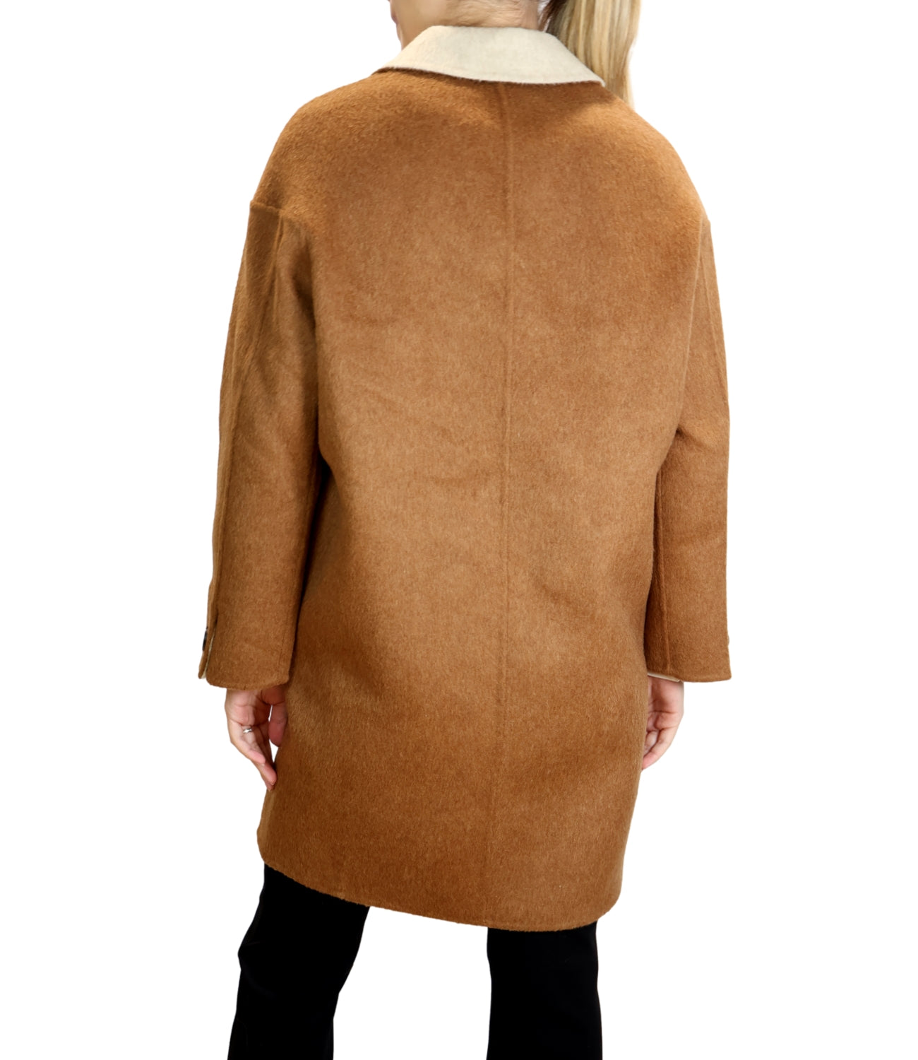 Alexs Bravo Cappotto da Donna - Brown/ofF-White - A400