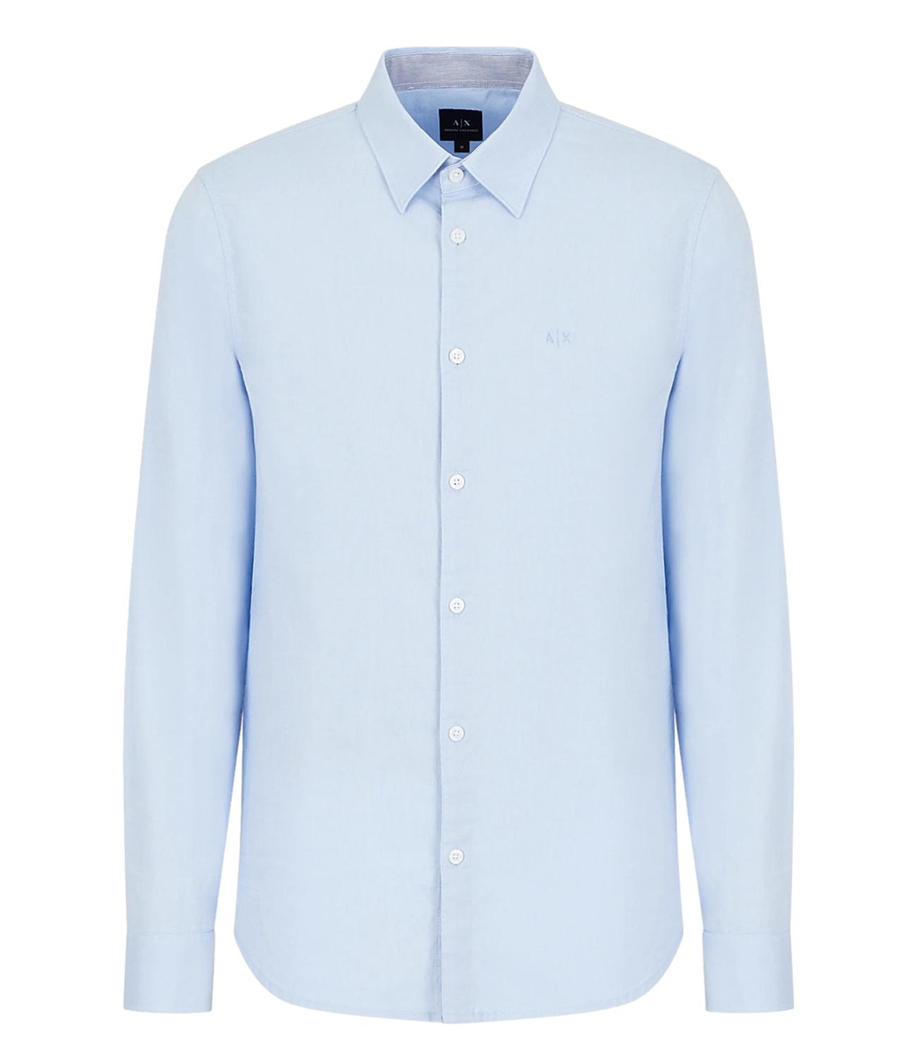 Armani Exchange Camicia da Uomo - Light Blue Oxford/7b - 8nzcgbz8anz