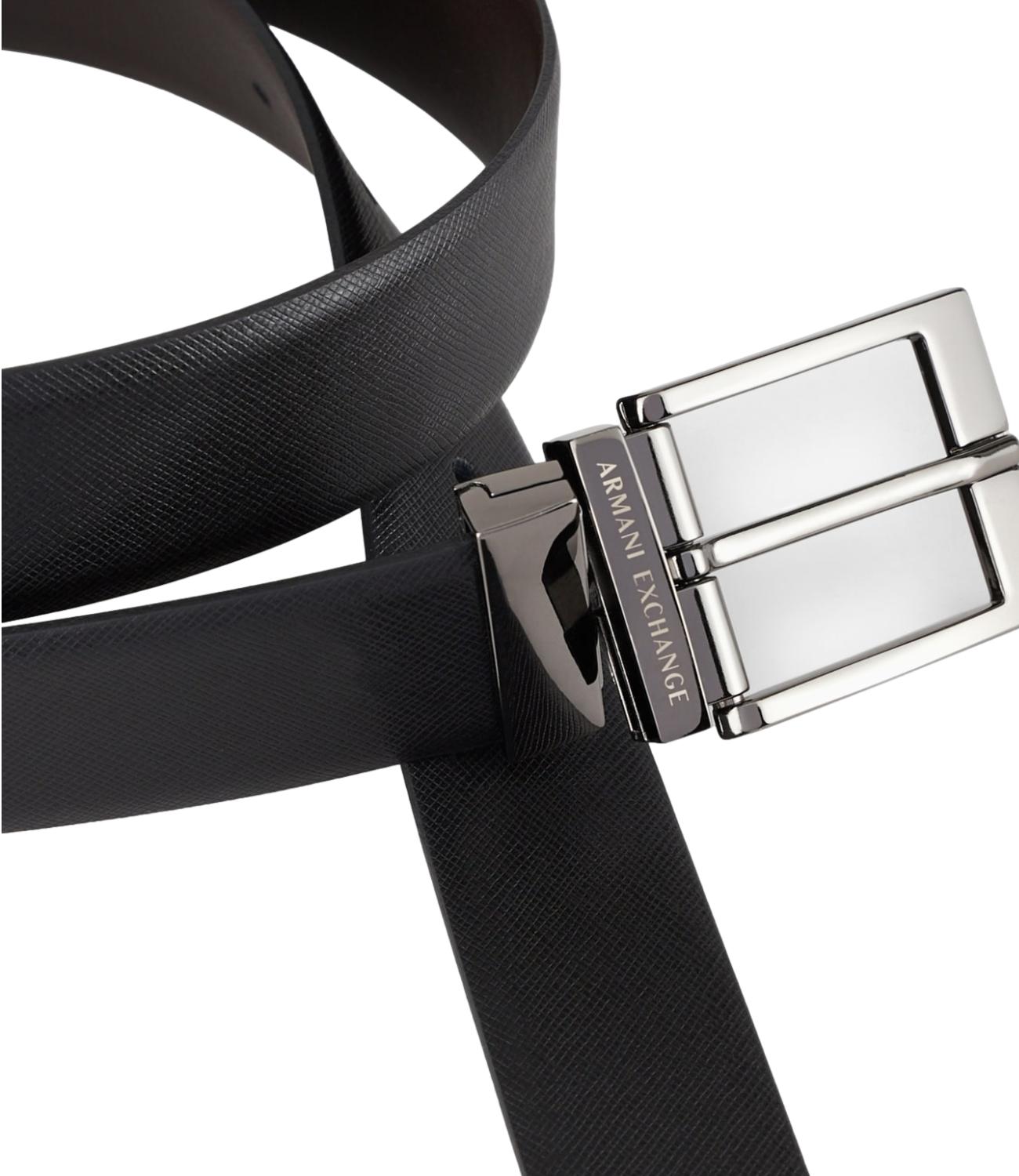 Armani Exchange Cintura da Uomo - Black/dark Brown - 951060cc236