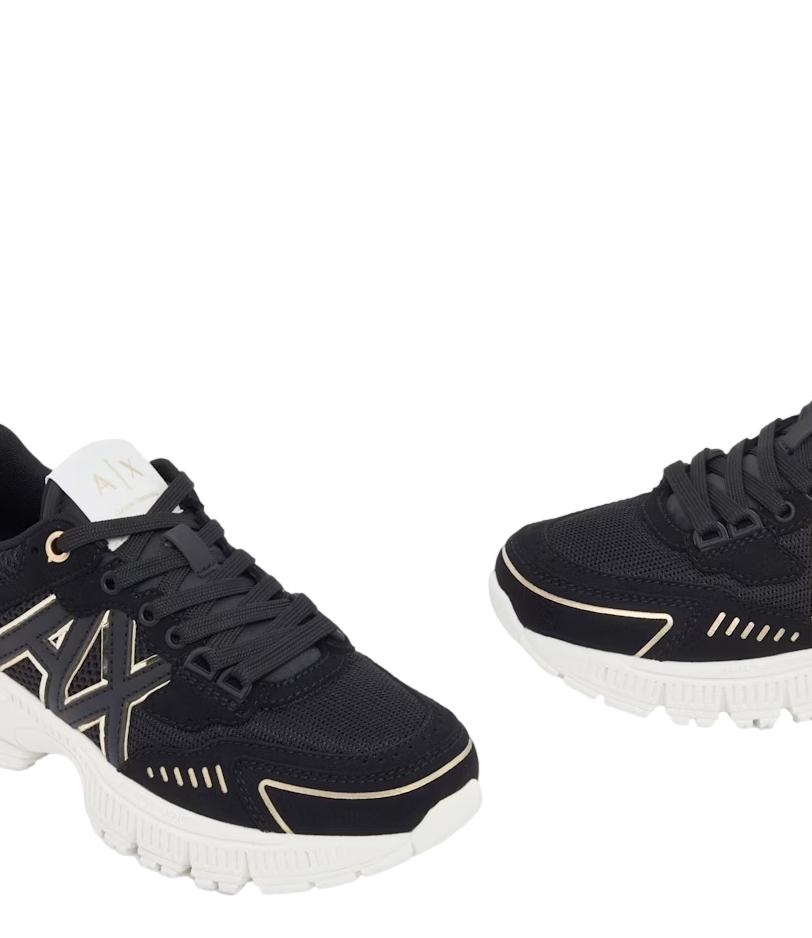 Armani Exchange Sneakers da Donna - Black Pale Gold - Xw002153 Af22757