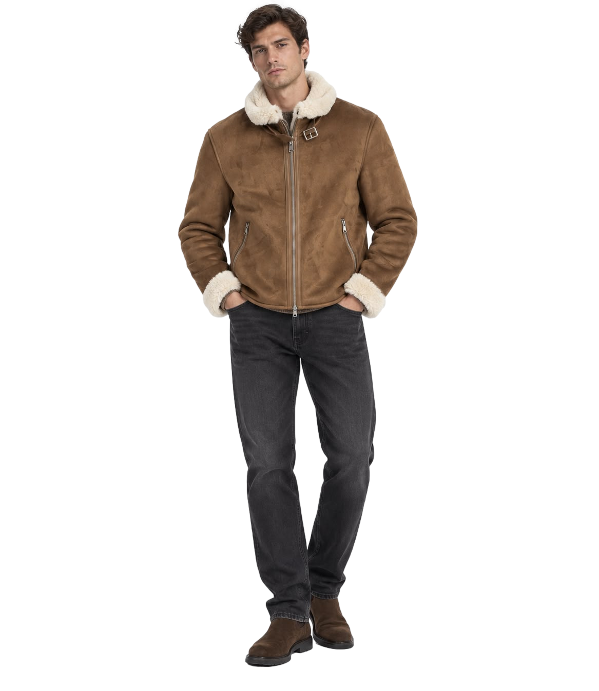 At.p.co Giacca pelle da Uomo - Cammello - A333svenmt7