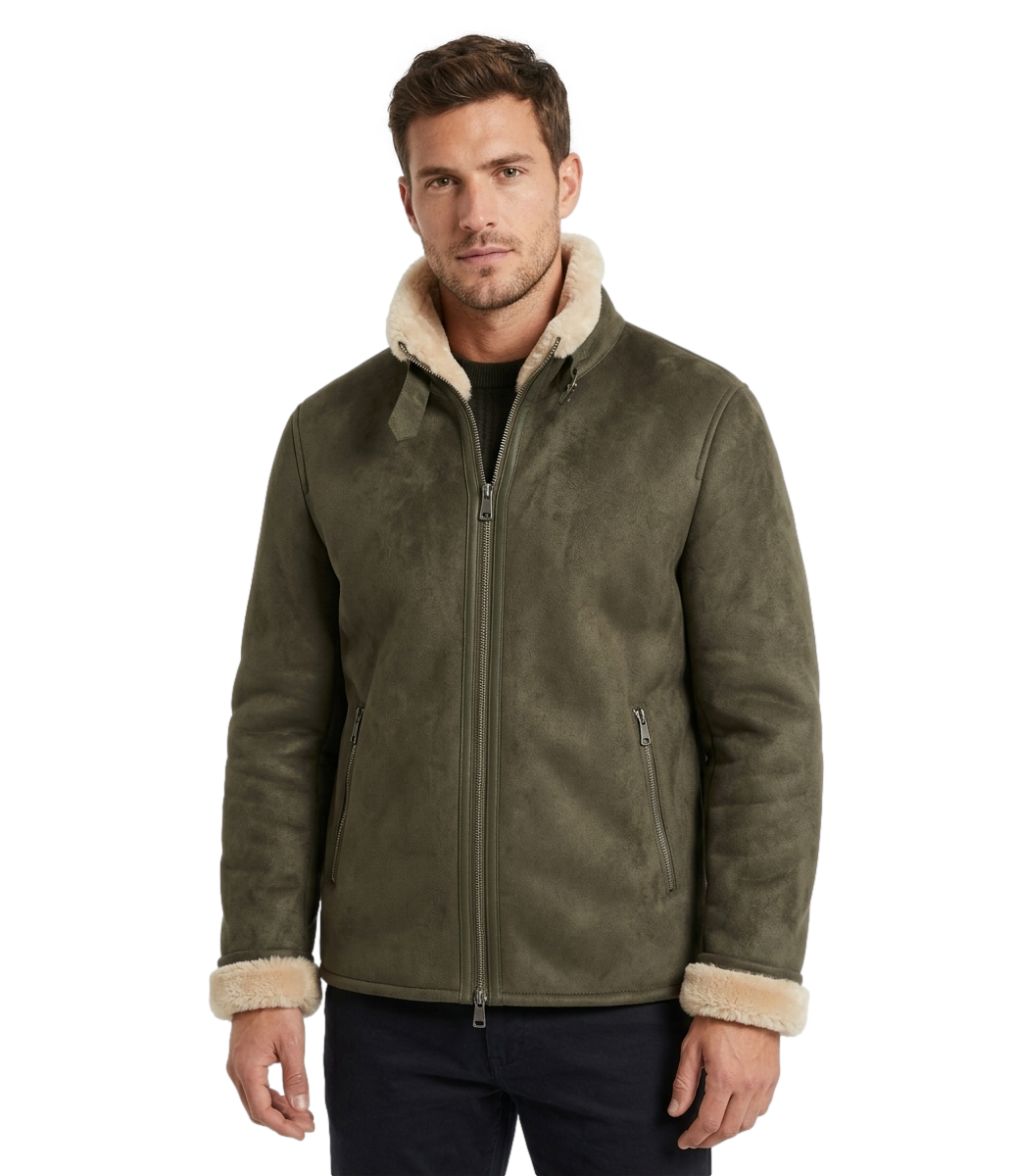 At.p.co Giacca pelle da Uomo - Verde Scuro - A333svenmt7