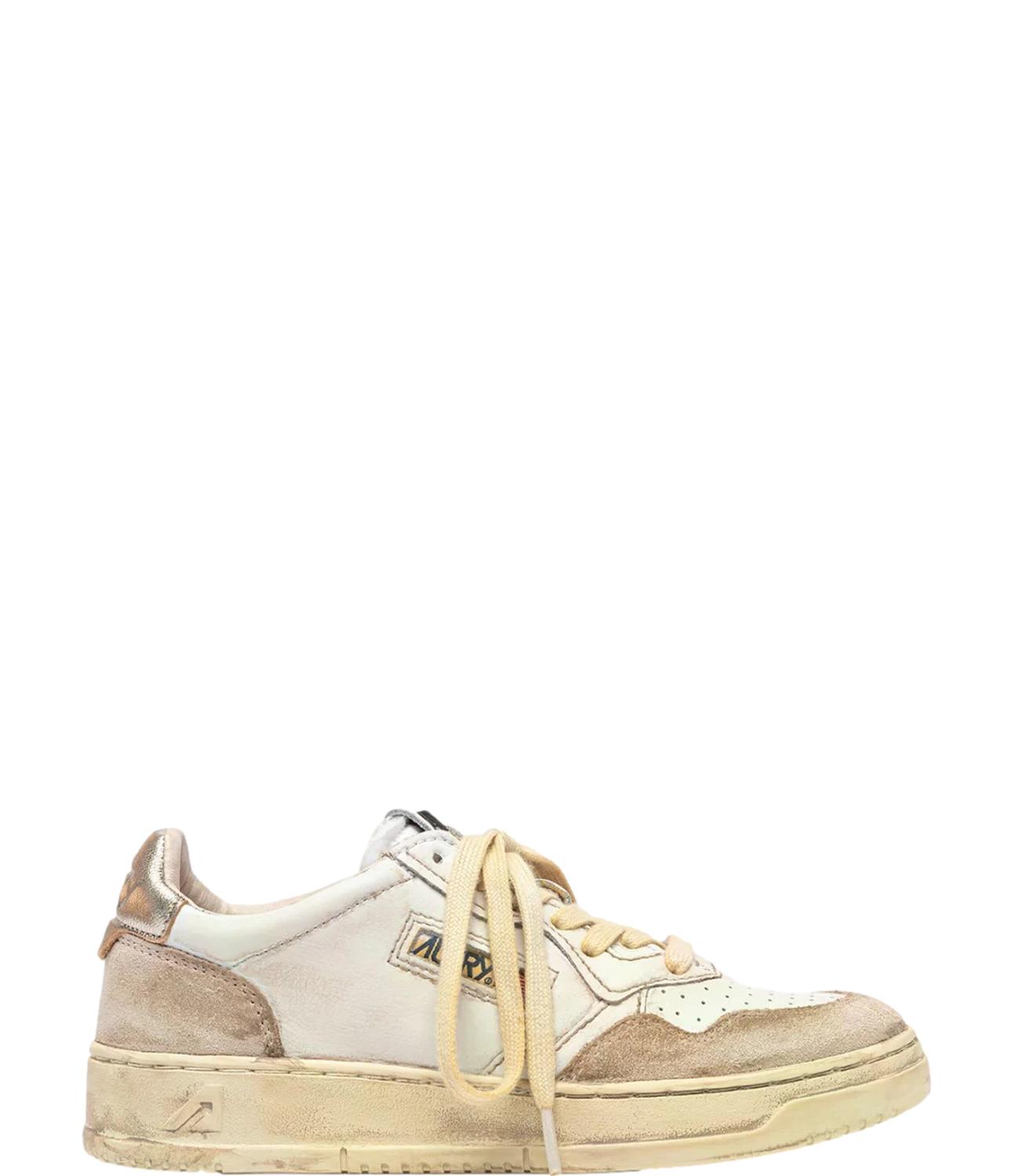 Autry Sneakers da Donna - Leat/suede Wht/gold - Aulw Ls75