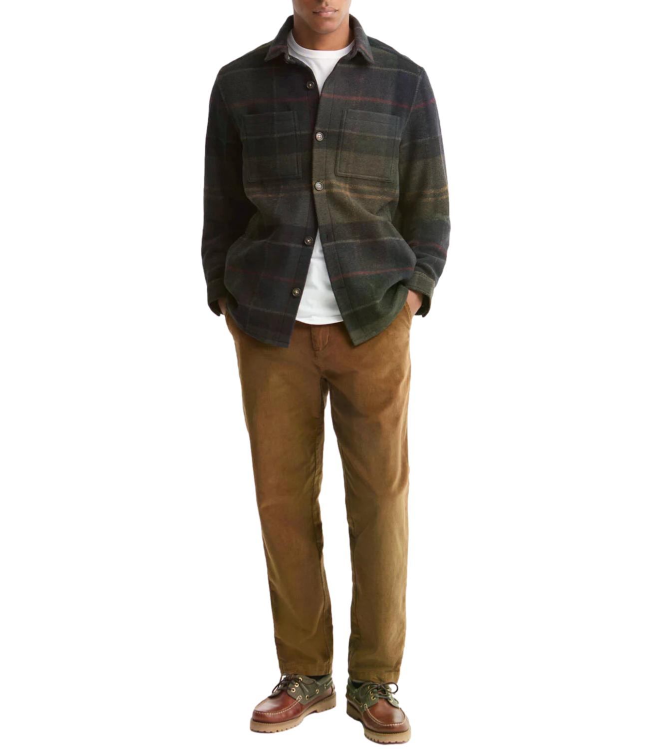 Woodlane Tail Brush Check Overshirt tartan