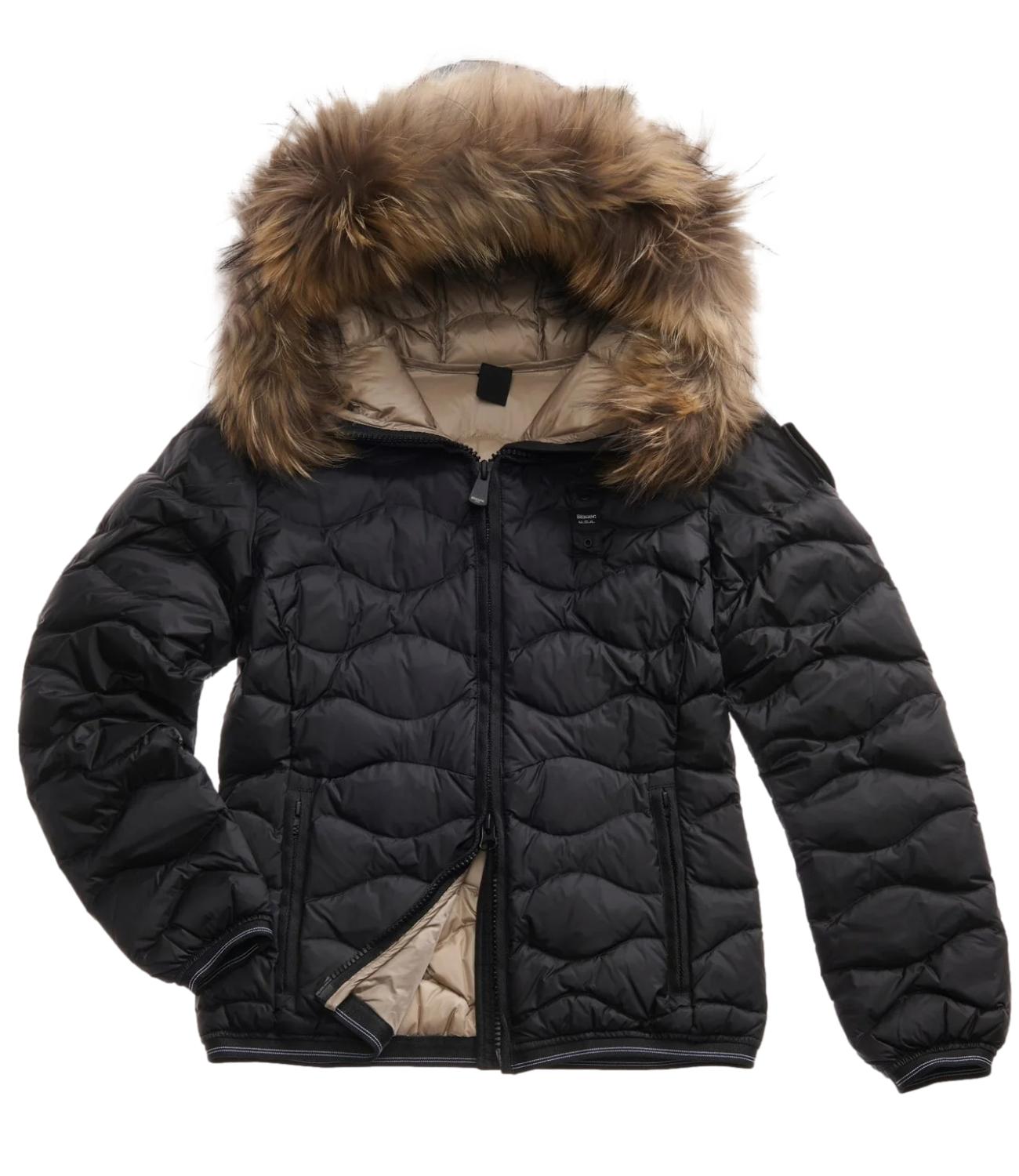 Blauer Giubbino da Donna - Nero Interno Beige 301 - 26wbldc03034006047