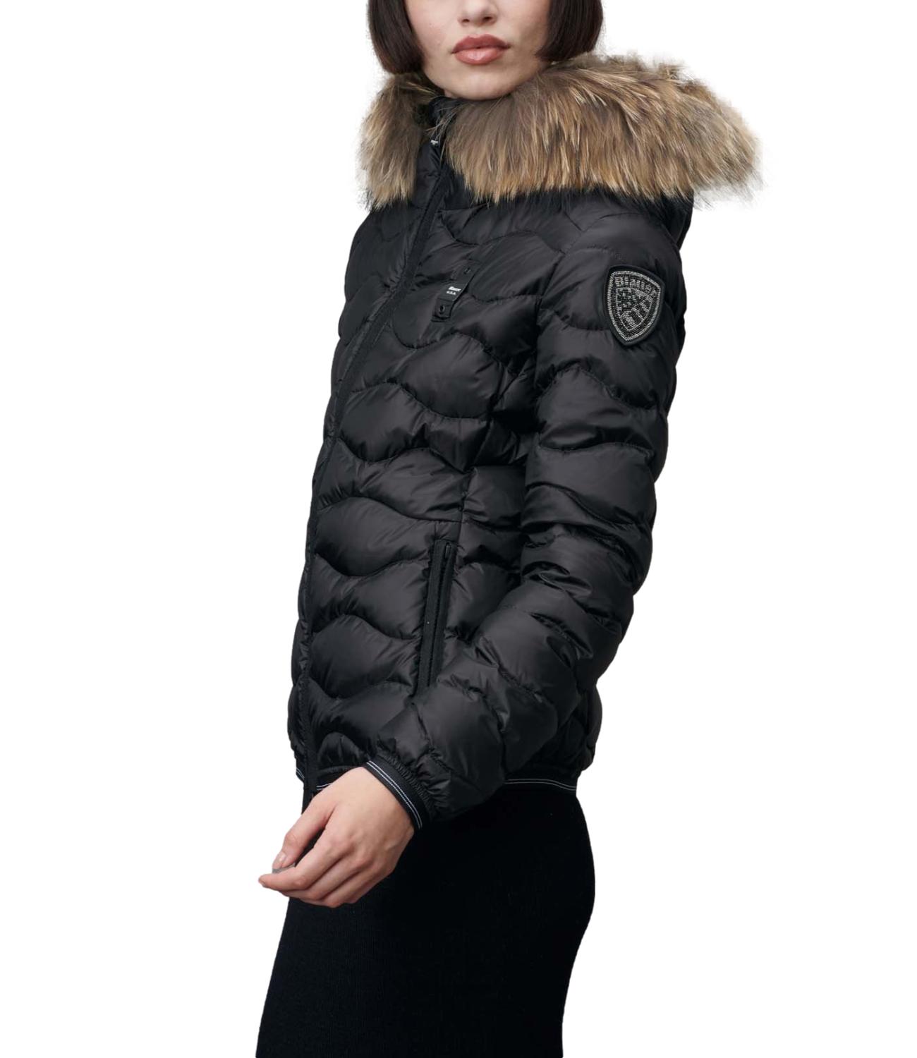 Blauer Giubbino da Donna - Nero Interno Beige 301 - 26wbldc03034006047