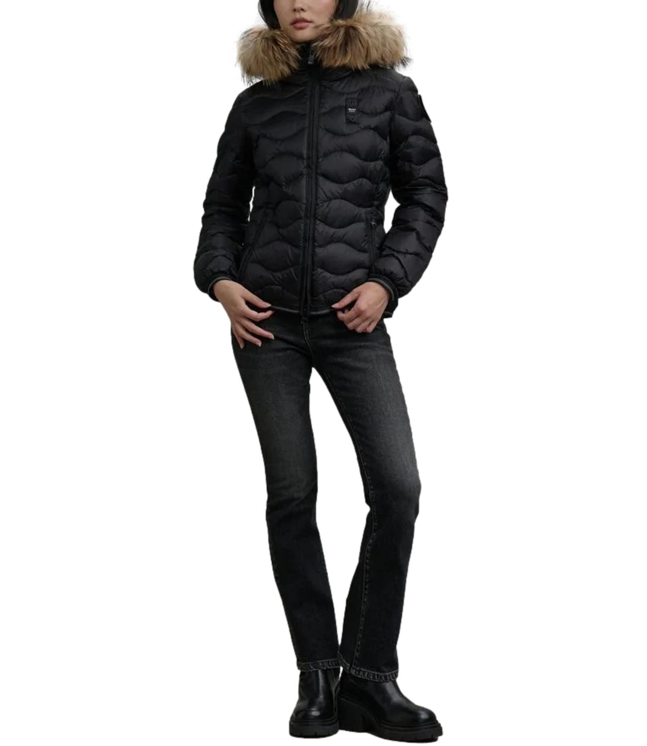 Blauer Giubbino da Donna - Nero Interno Beige 301 - 26wbldc03034006047