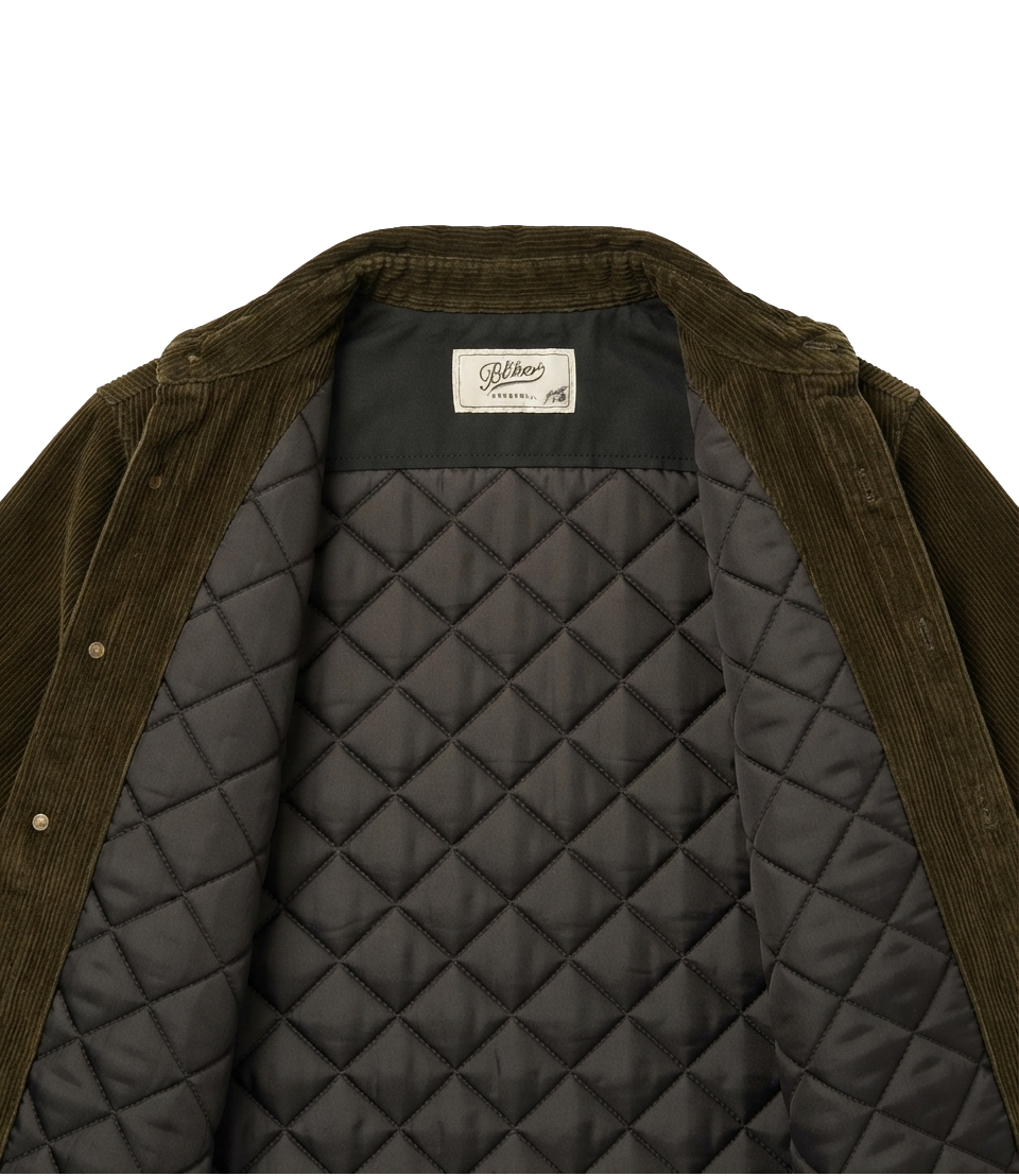 Velvet shirt trapunta hunter marrone