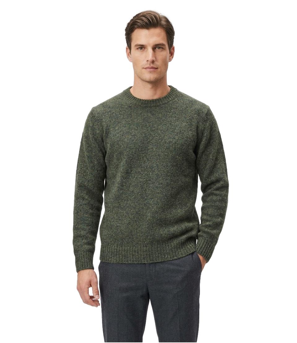 Bl'ker Pullover da Uomo - Verde - Blkm W9001