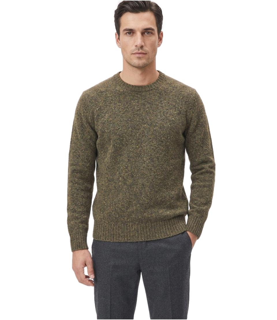 Bl'ker Pullover da Uomo - Tabacco - Blkm W9001