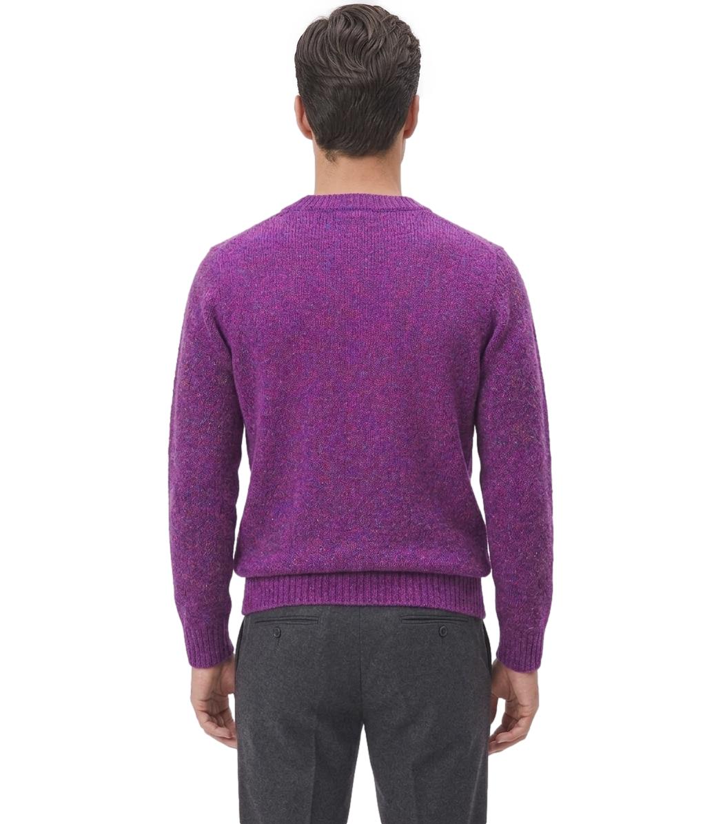 Bl'ker Pullover da Uomo - Viola - Blkm W9001