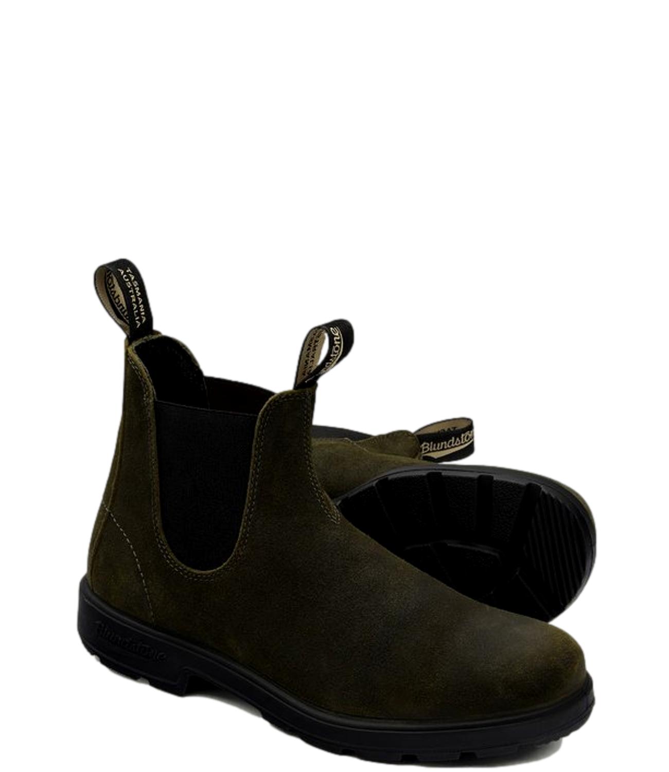 Blundstone Stivali da Unisex - Dark Olive Waxed Suede - 262m1615
