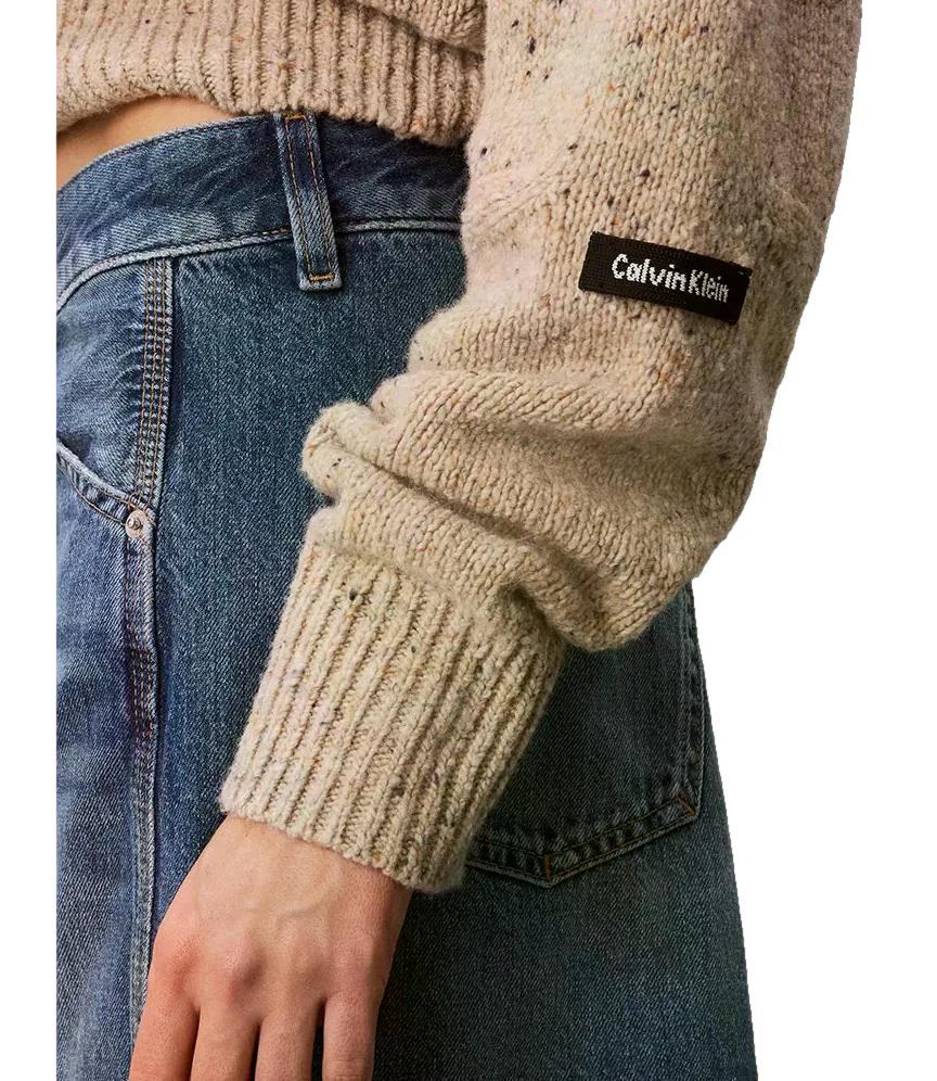 Calvin Klein Pullover da Donna - Oatmeal - Lv047h332g
