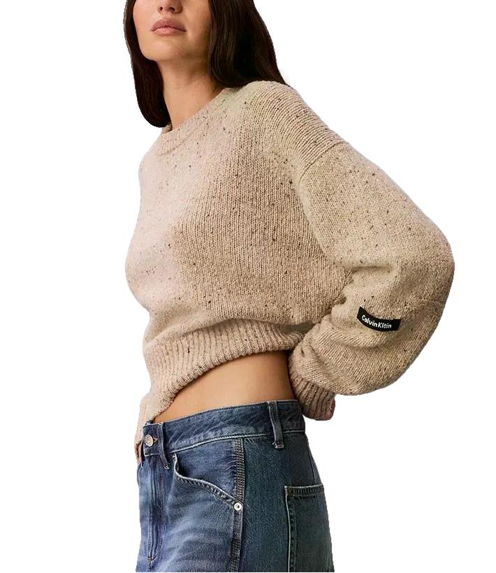 Calvin Klein Pullover da Donna - Oatmeal - Lv047h332g