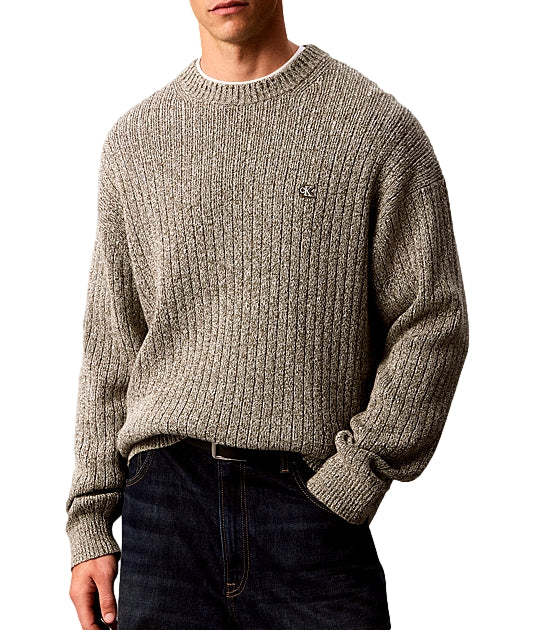 Calvin Klein Pullover da Uomo - Olive Night - Lv04rh328g