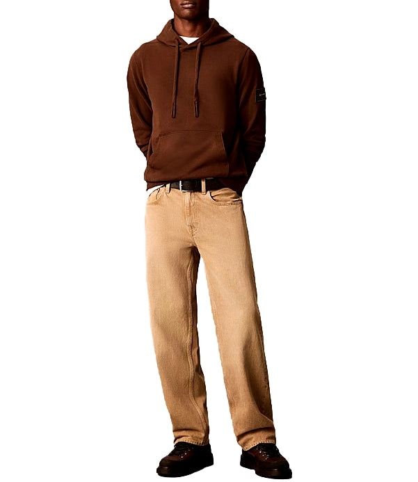 Calvin Klein Felpa cappuccio da Uomo - Brown Cork - Lv04rj201g