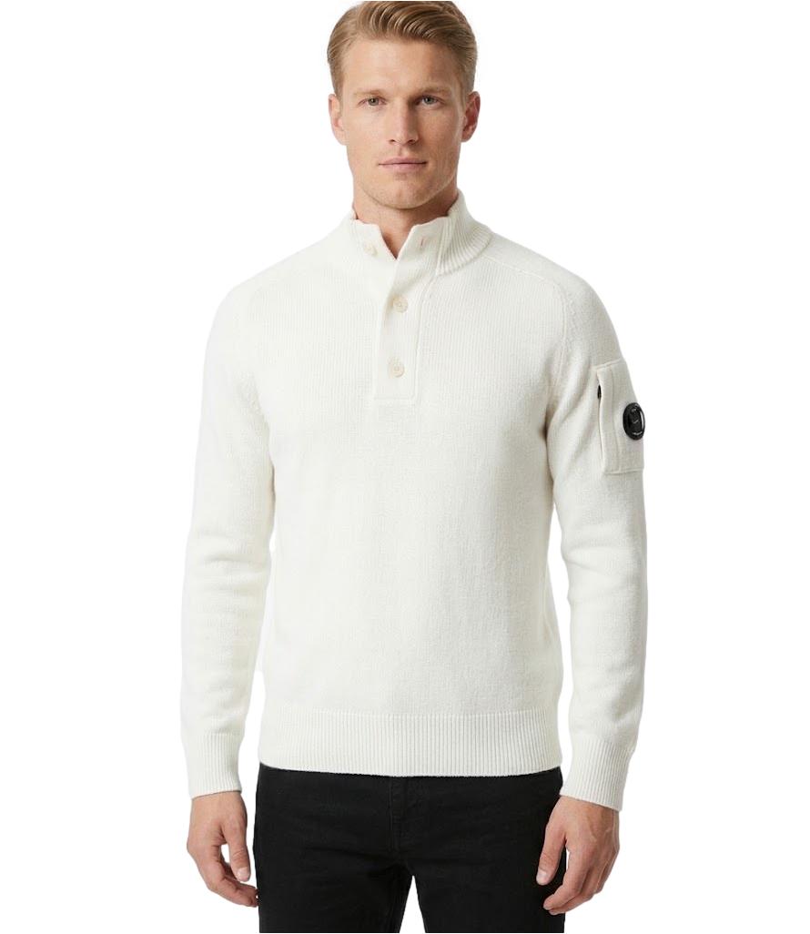 C.p. Company Polo da Uomo - Gauze White - 21cmkn087A-110149a