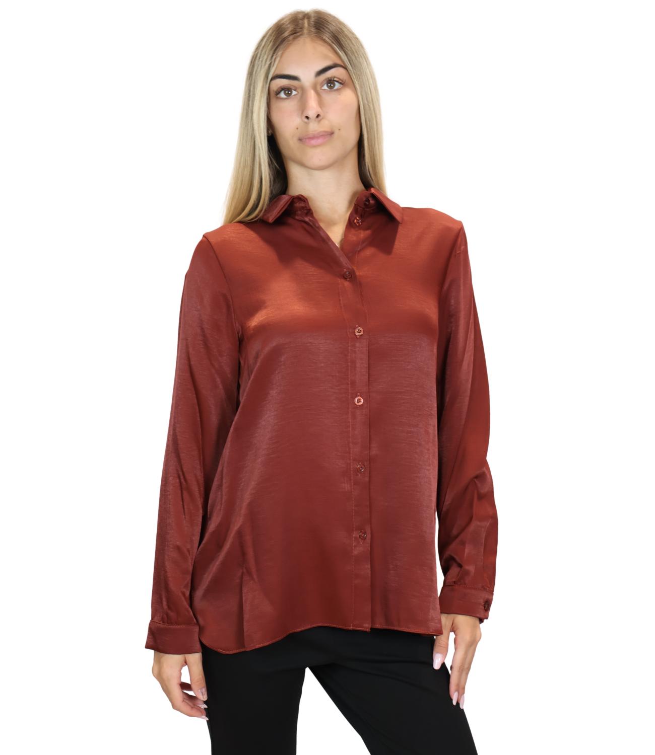 Dixie Camicia da Donna - Rosso India - C027b033