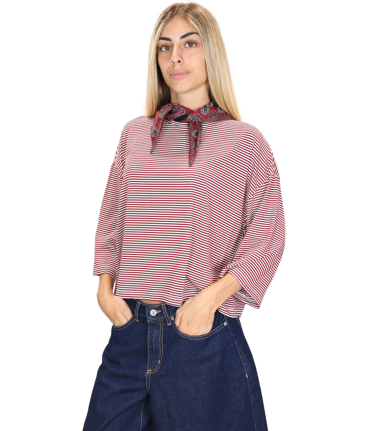 Dixie T-Shirt da Donna - Bordeaux - T262b064