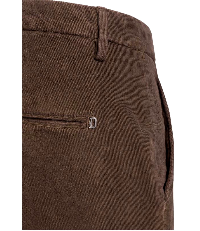 Pantaloni Gaubert marrone velluto stretch