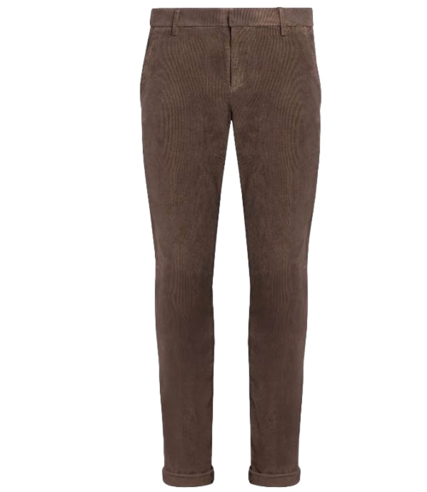 Pantaloni Gaubert marrone velluto stretch