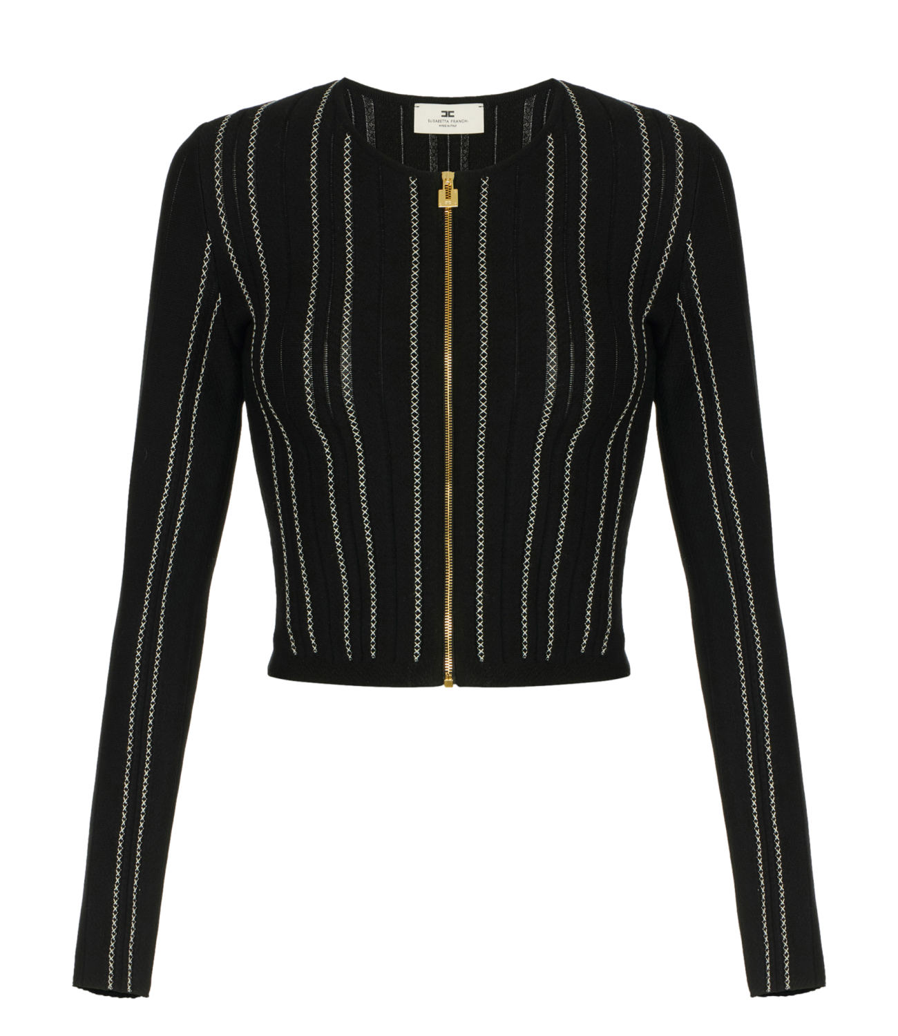 Elisabetta Franchi Maglia da Donna - Nero/burro - Mk38q67e2