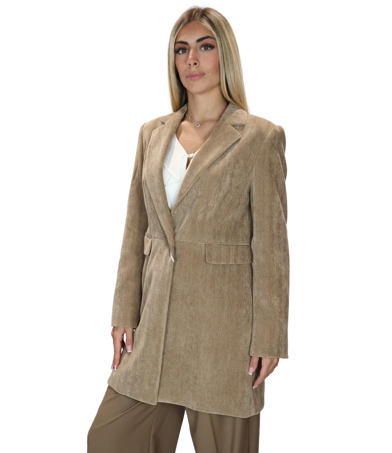 Emme Marella Giaccone da Donna - Beige - 2625086081200