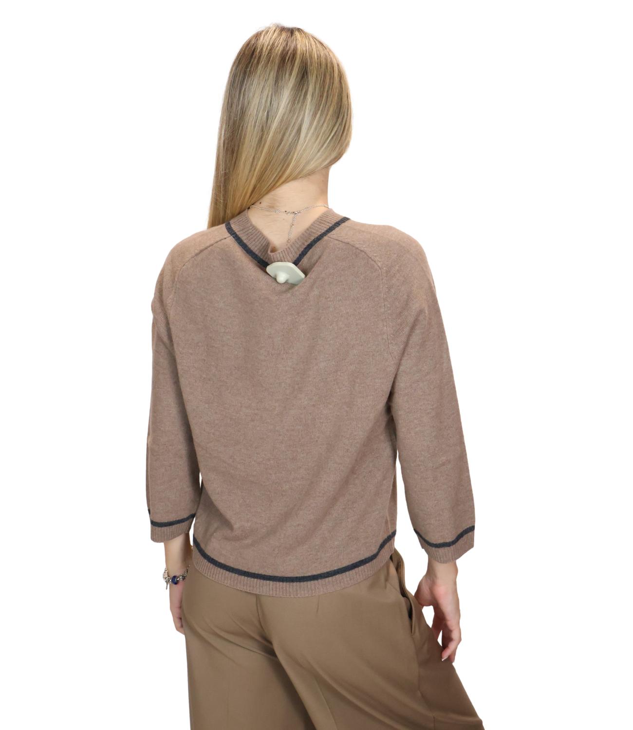 Emme Marella Maglia da Donna - Tortora - 2625366241200
