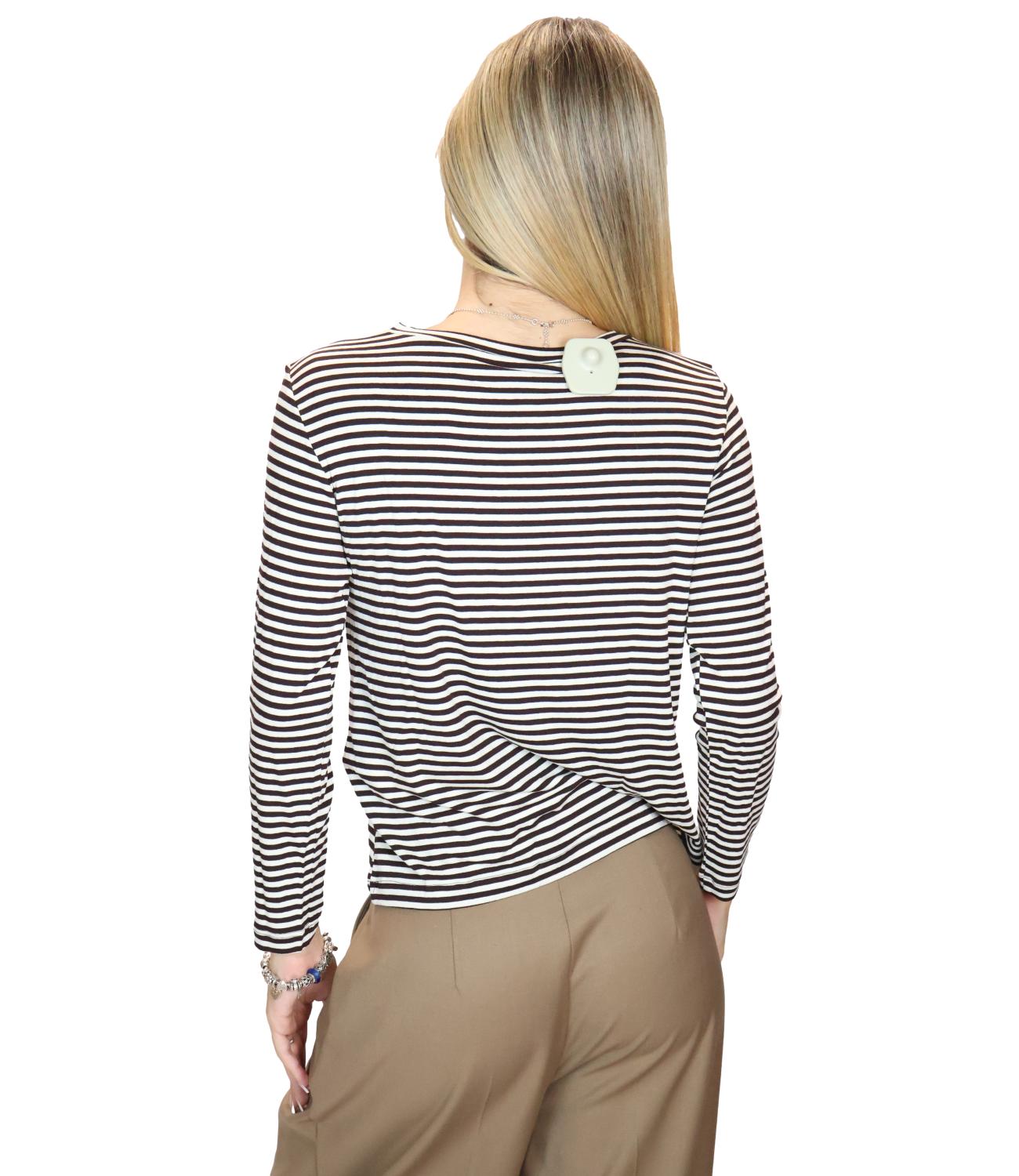 Emme Marella T-Shirt da Donna - Marrone - 2625976021200