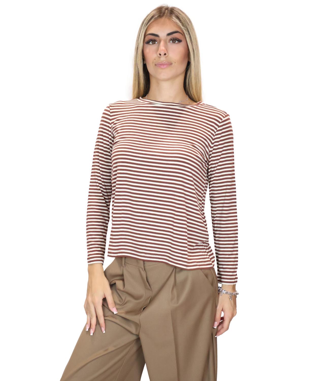 Emme Marella T-Shirt da Donna - Noce - 2625976021200