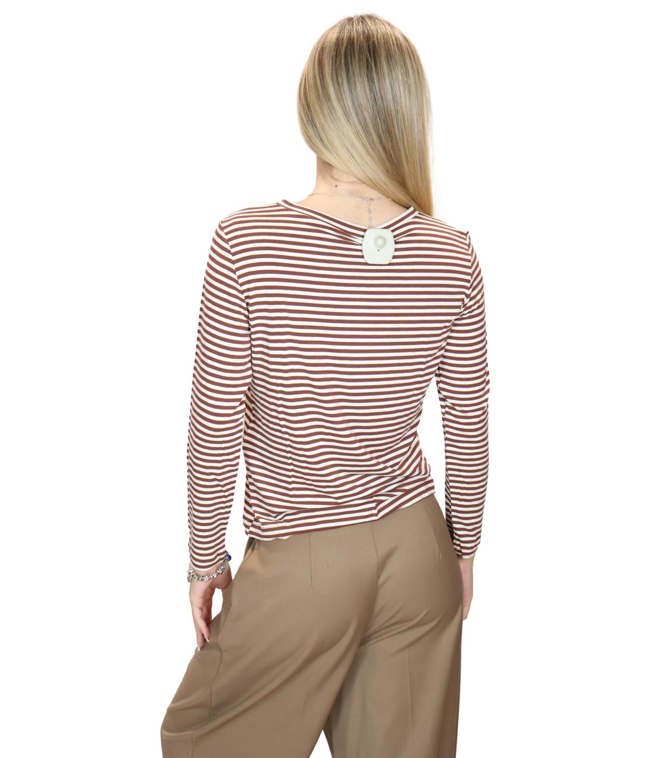 Emme Marella T-Shirt da Donna - Noce - 2625976021200