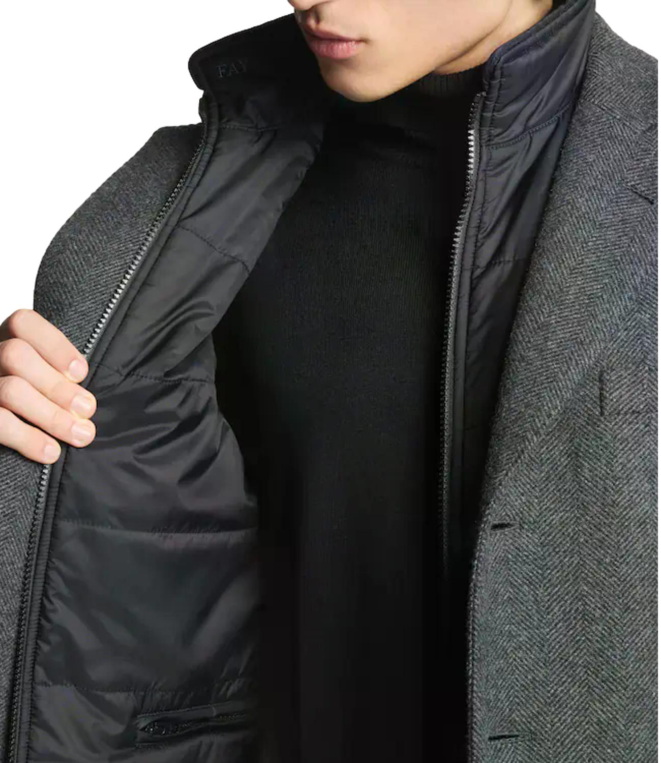 Fay Cappotto da Uomo - Nicotina Chiaro - Nam53531390yne