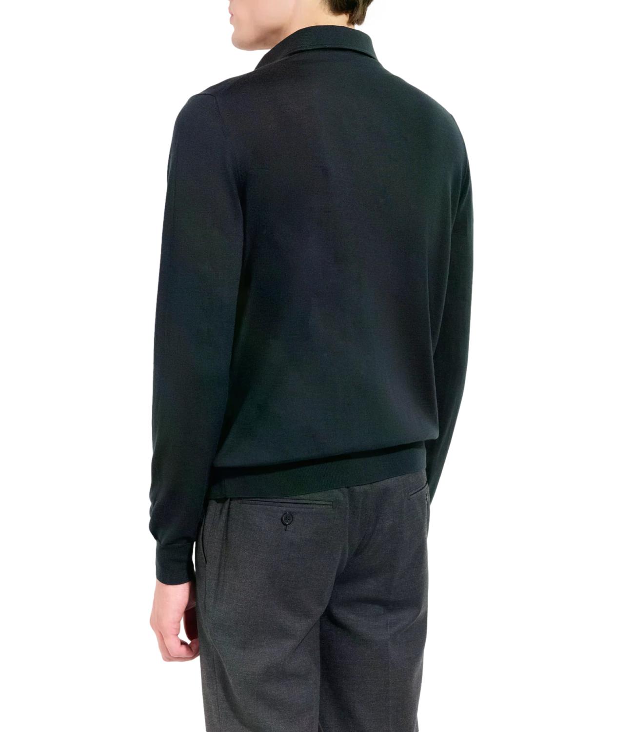 Polo Filippo De Laurentiis Collo Con Paramontura Verde Scuro