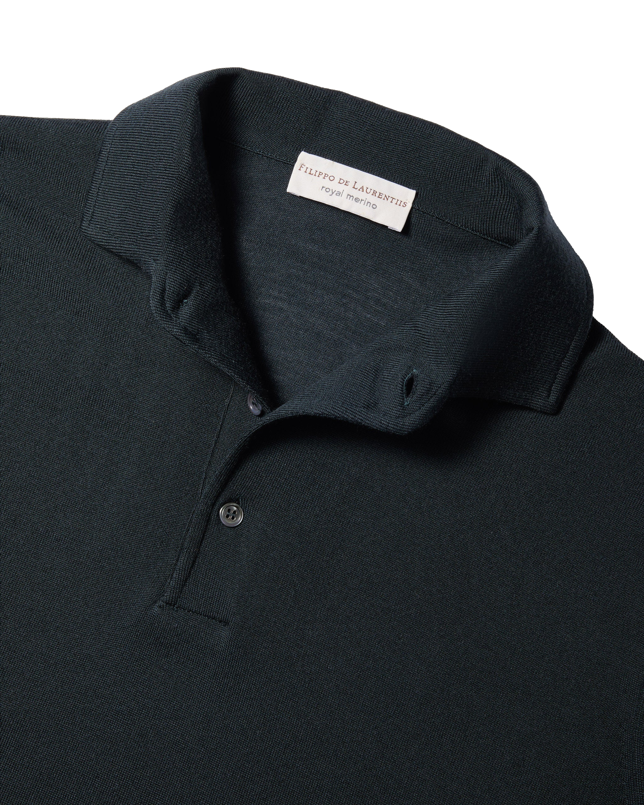 Polo Filippo De Laurentiis Collo Con Paramontura Verde Scuro