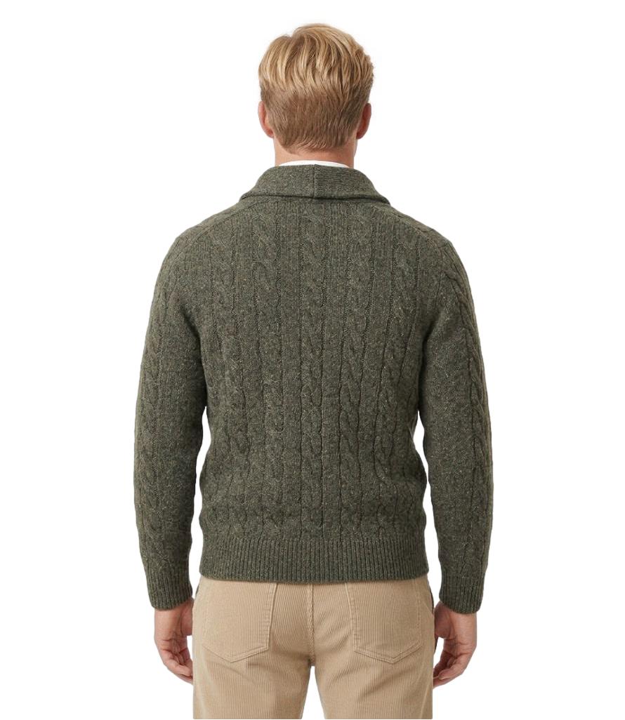 Gran Sasso Cardigan da Uomo - Verde Muschio - 23183/28502
